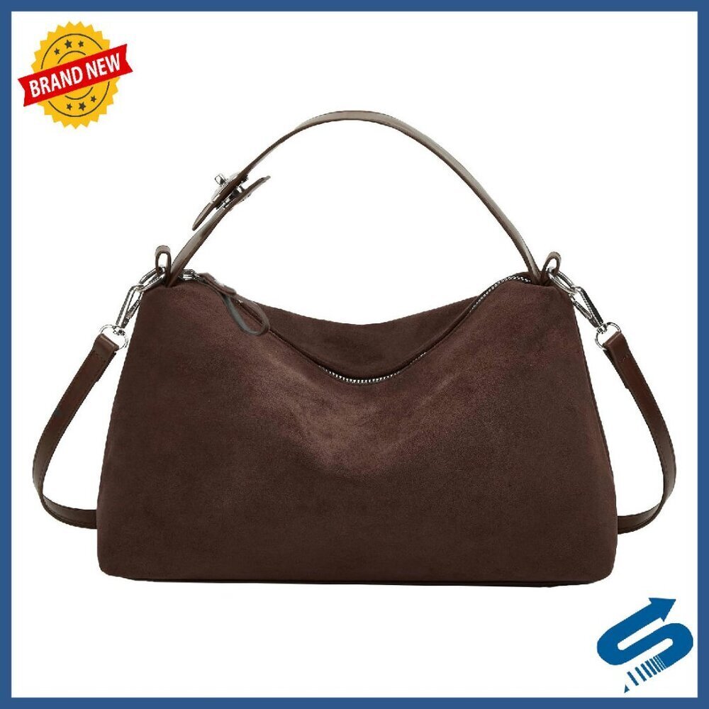 Large Suede Shoulder Bag Tote Crossbody Work Travel Purse